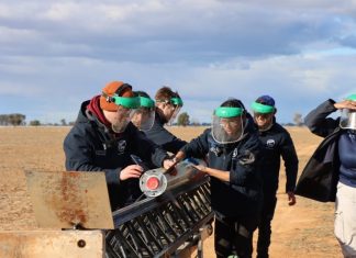 Rocket sparks grassfire