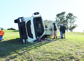Garbage truck turned paddock bomb