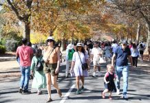 War memorial swamped by tourists