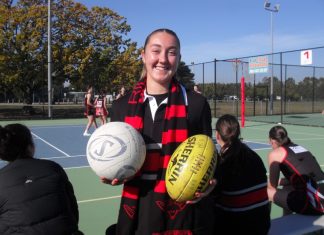Netball, and footy for Mady