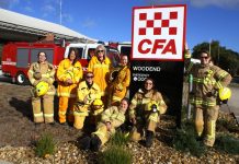 Woodend CFA women on fire