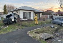 Car ploughs through living room, Kyneton woman escapes death