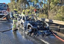 Car ignites on Calder