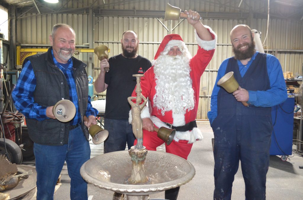 Santa’s helpers fashion new bells