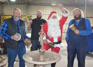 Santa’s helpers fashion new bells