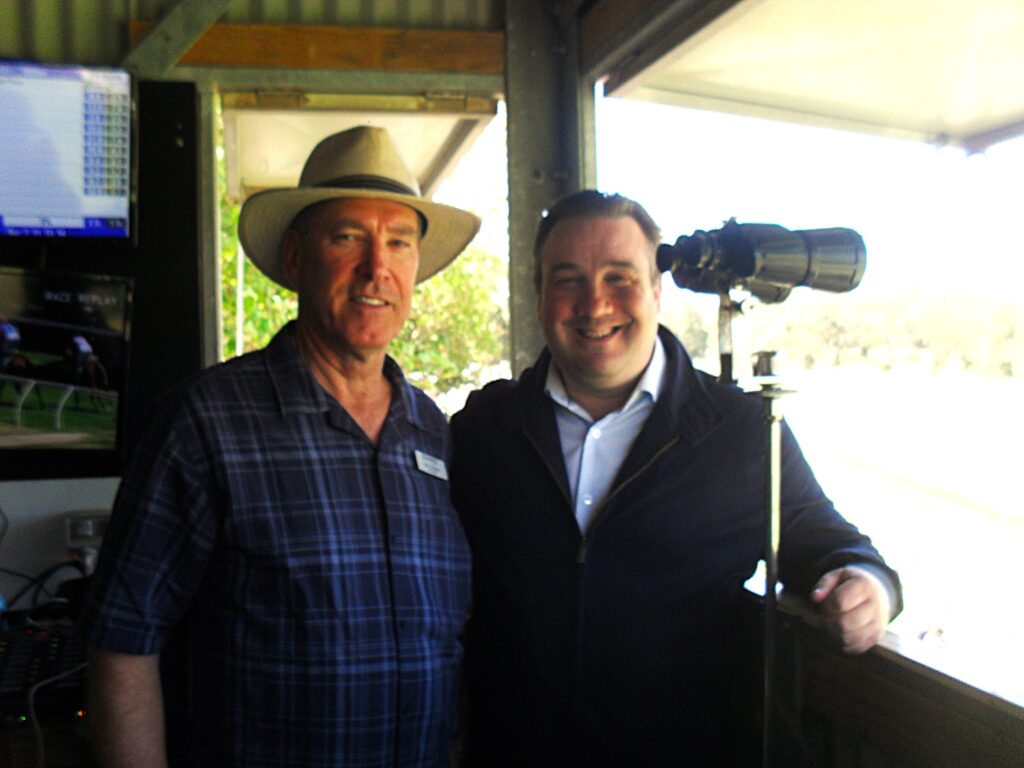 Race caller Matt Hill broadcast Hanging Rock races for first time