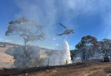 Angle grinder sparks bushfire at Turpins Falls