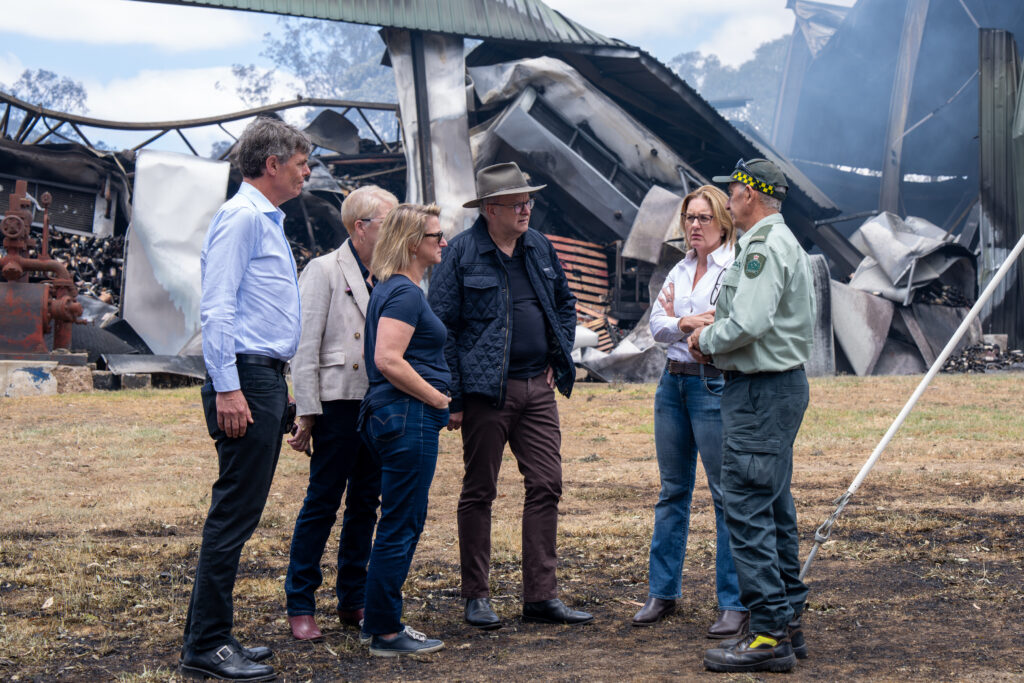 PM witnesses Harcourt destruction, funding announced