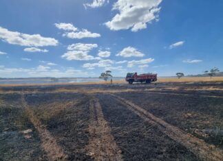 Firies battle 45ha blaze
