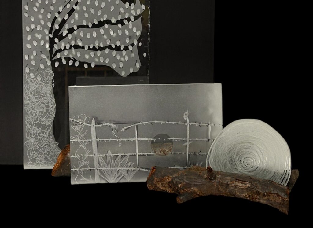 Two voices, held in glass