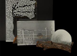 Two voices, held in glass