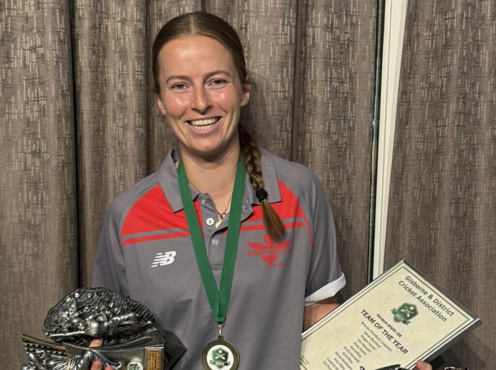 Brianna scoops the pool