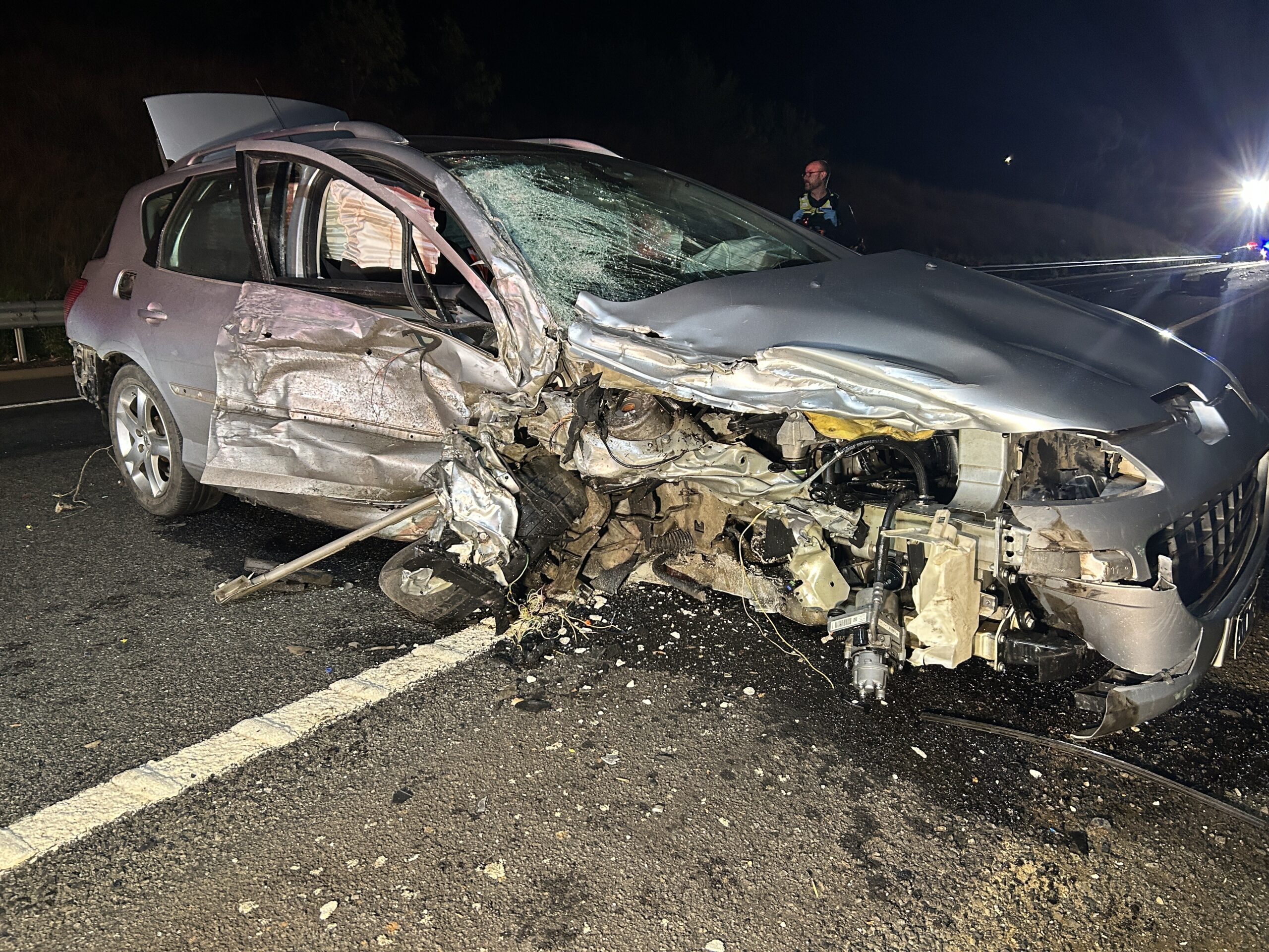 Head-on crash on Calder